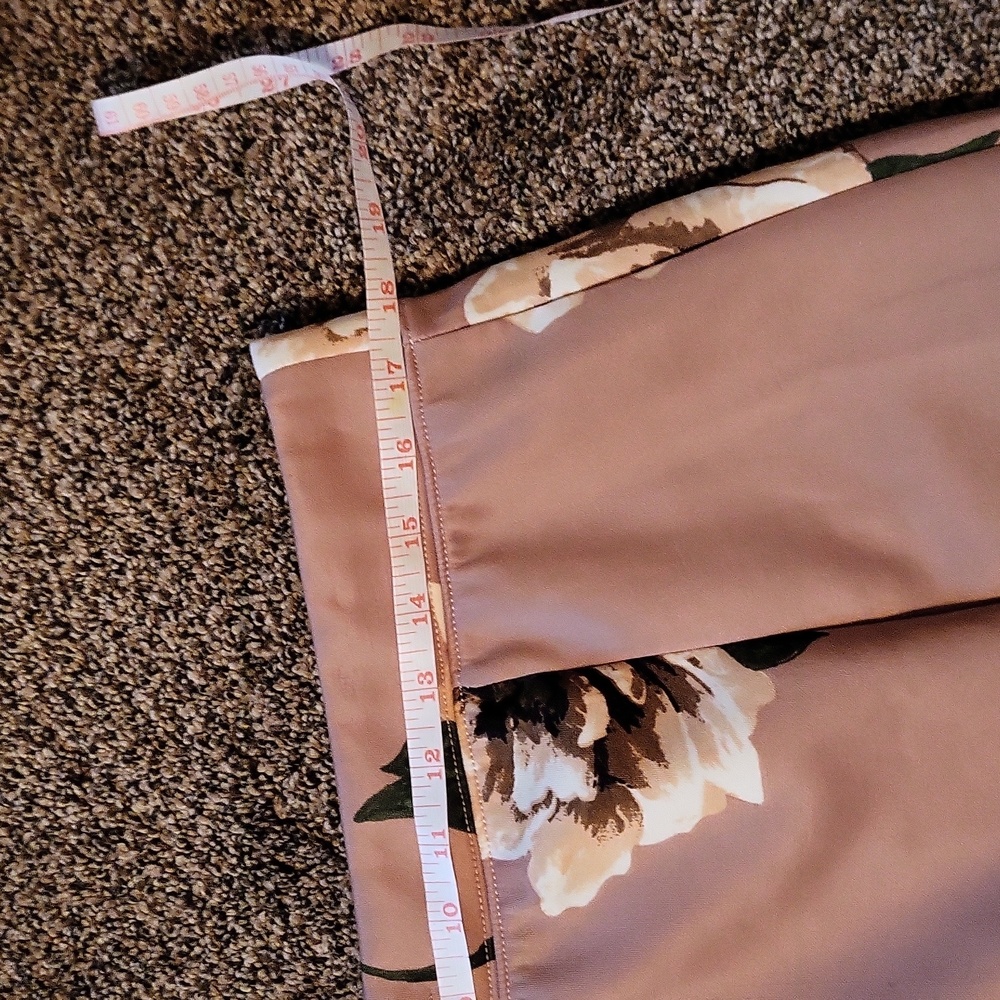 EUC Haute Monde Pink/Brown/Green Floral Skirt size 2XL - Picture 5 of 7